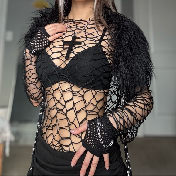 Punk Rave Fishnet Top - Picture 5 of 12